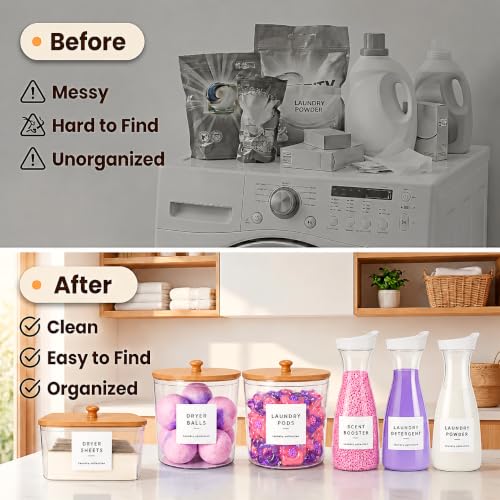 3+2+1 Pack Laundry Pods Containers & Dryer Sheet Holder & - Image 6