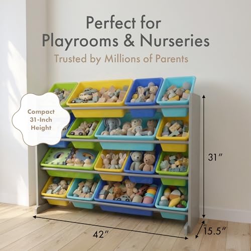 Humble Crew Kids Toy Organizer with 16 Bins, 4 Tier - Image 4