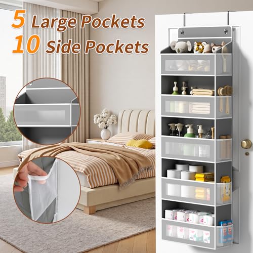 Over The Door Organizer, Over the Door Storage with 5 Large 10 - Image 5