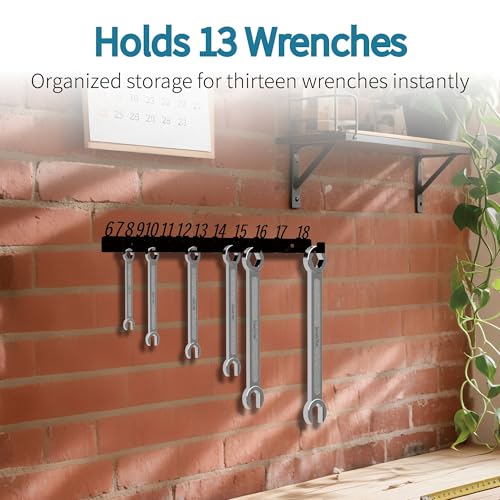 Metal Wrench Organizer, Wall-Mounted Storage Rack for Wrenches - Image 6