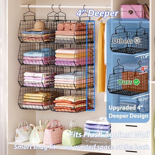6-Tier Extended Depth Hanging Closet Organizers and Storage for - Image 6