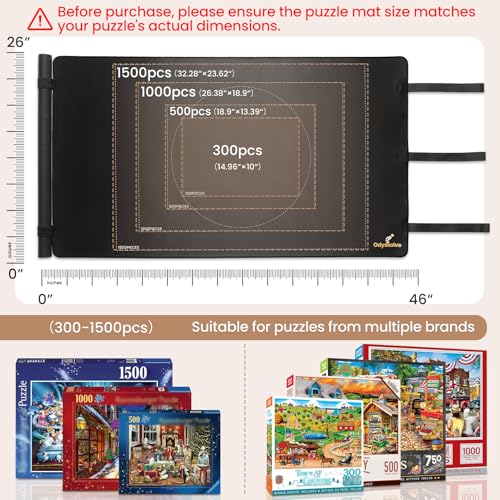 Jigsaw Puzzle Mat 46”x26” for 1500‑Piece Puzzles | Home Organization - Image 5
