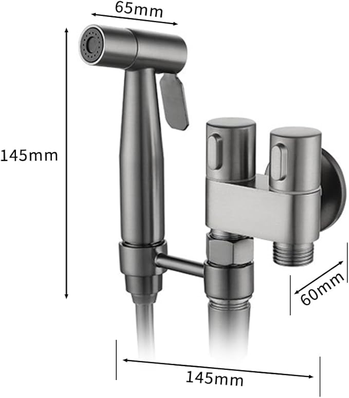 MLD Hand Held Bidet Sprayer for Toilet, Muslim Shower Bidet Hose Toilet Faucet Sprayer Kit, Toliet Jet Spray Bidet Attachment with T Valve, Toilet Water Spray Shower for Washer and Cleaner