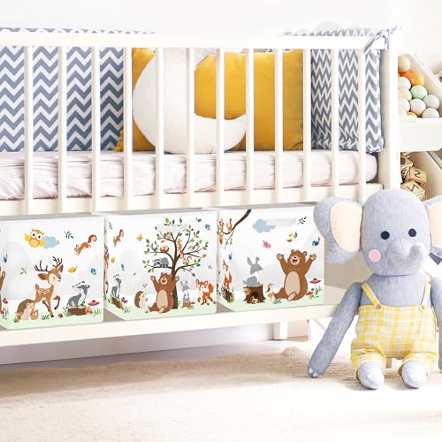 Clastyle 11.8" Animal Storage Basket Set of 3 for Kid Toy Clothes - Image 5