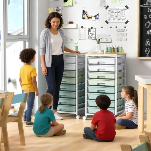 SYKIARIOL Rolling Cart with Drawers,Craft Organizers and Storage - Image 4