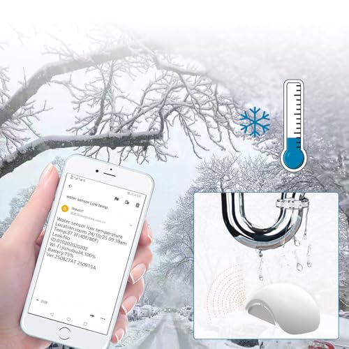 Water Leak Sensor Alarm Temperature Wireless Mini Flood Detector - Image 5