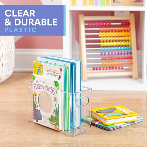 Plastic Food Storage 4 Pack Clear Container Bin with Handles - Image 7