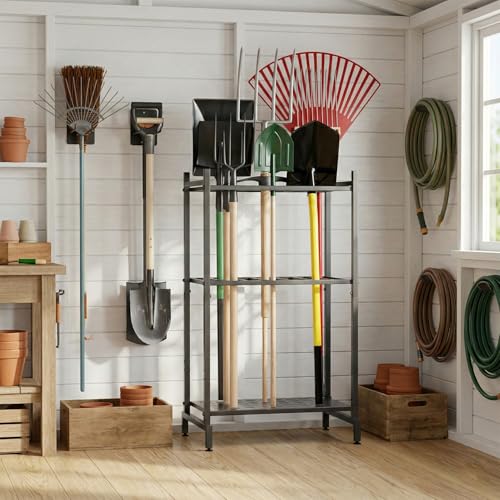 Garden Tool Organizer with 2 Pack Wall Mounted Racks - Image 3