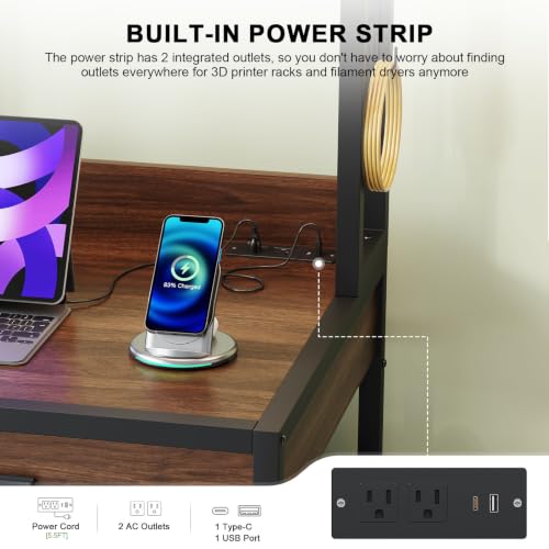 3D Printer Stand with Filament Storage, Table with Top Shelf - Image 5