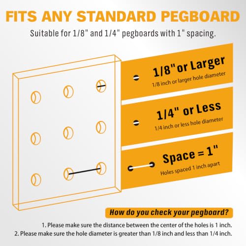 301-Piece Pegboard Hooks Kit, Peg Board Organizer | Home Organization - Image 7