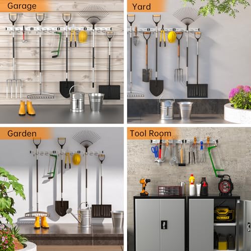 HUPBIPY 69'' Aluminum Alloy Garden Tool Organizer Wall - Image 7