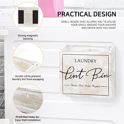 J JACKCUBE DESIGN Magnetic Lint Bin for Laundry Room, Lint Basket - Image 5