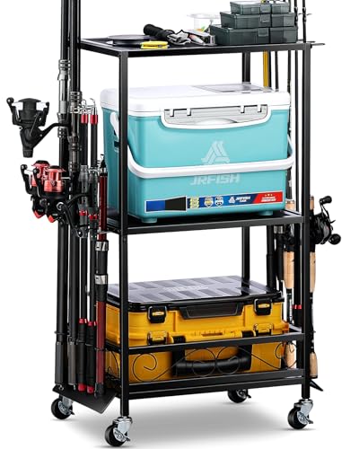 Fishing Rod Holder - Fishing Pole Rack for 10 Rods | Home Organization - Image 2