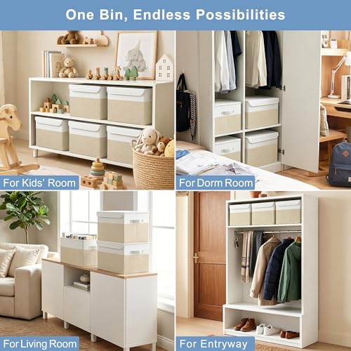 Bagnizer Large 22 Quart Linen Fabric Foldable Storag | All Products - Image 5