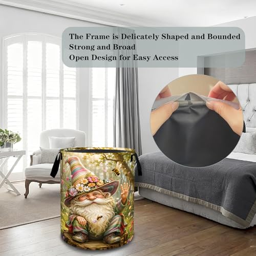 Gnome Laundry Basket Hamper, Organizer Bins Gifts for Women Kids - Image 6