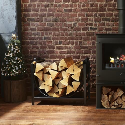 DOEWORKS Indoor Firewood Rack 18 Inch Fireplace Log Holder - Image 3