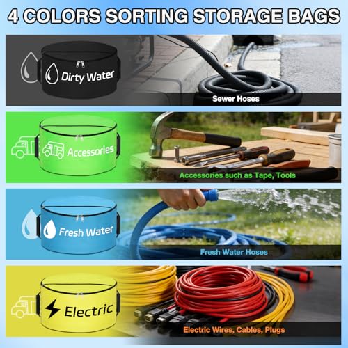 Nilight 4 Pack RV Hose Storage Bag, Waterproof Utility Organizer - Image 4