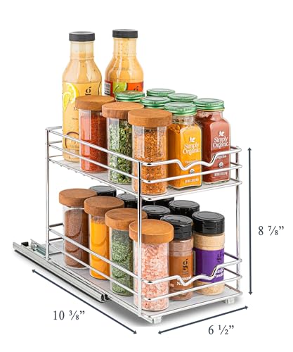 HOLDN’ STORAGE Pull Out Spice Rack for Cabinet, Spice Organizer - Image 4