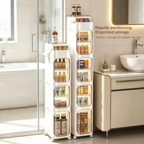 5-Tier Tall Narrow Storage Cabinet, slim bathroom Organizer - Image 7