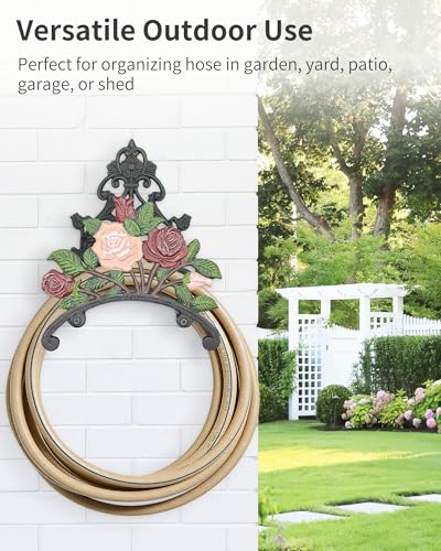 Cast Iron Garden Hose Holder Wall Mount, Rustic Heavy Duty - Image 7