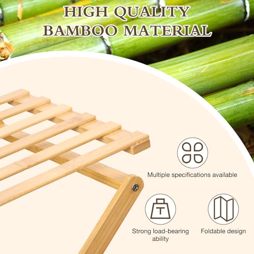 Bamboo Shoe Rack 6 Tier Foldable Shoe Rack for Entryway - Image 4