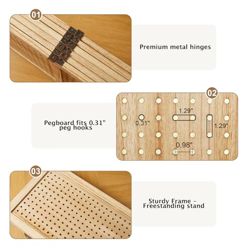 Pegboard Display, 5.6Ft Portable Freestanding Wall Organizer - Image 5