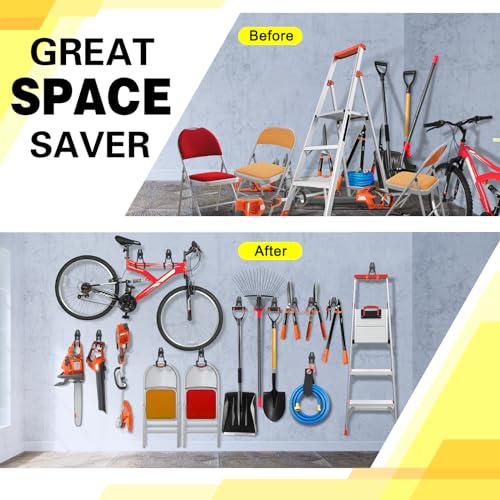 18 Pack Heavy Duty Garage Hooks, Utility Wall Mounted | Garage Storage - Image 6