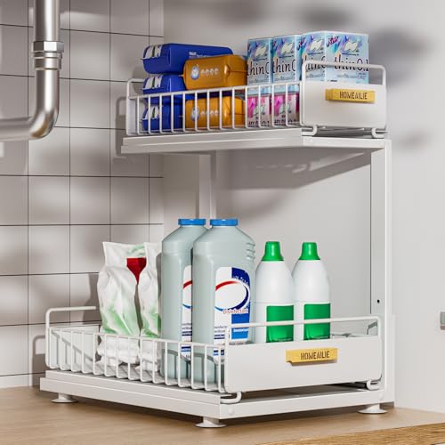 Under Sink Organizer, High Adjustable 2 Tier Under Kitchen Sink - Image 2