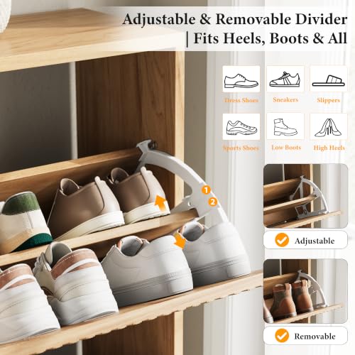 Nicetree Shoe Storage Cabinet for Entryway - Flip Shoe - Image 5