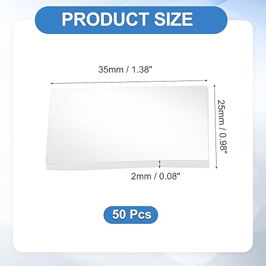 uxcell 50Pcs Double Sided Adhesive Pads, 1.38" x 0.98" Clear Removable Heavy Duty Mounting Tape Picture Hanging Sticky Adhesive Pad for Wall, Poster Picture, DIY Craft