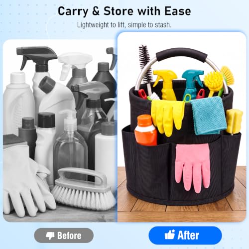 Cleaning Caddy for Cleaning Supplies,17-L,6 Side Pockets - Image 7
