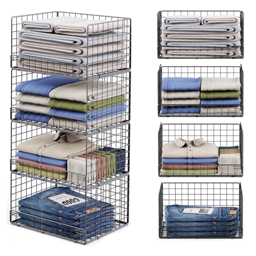 Stackable Closet Organizers and Storage, Closet Shelf - Image 2