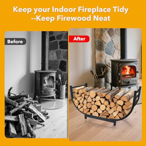 facka Firewood Rack and Fireplace Grate Bundle, Complete - Image 4