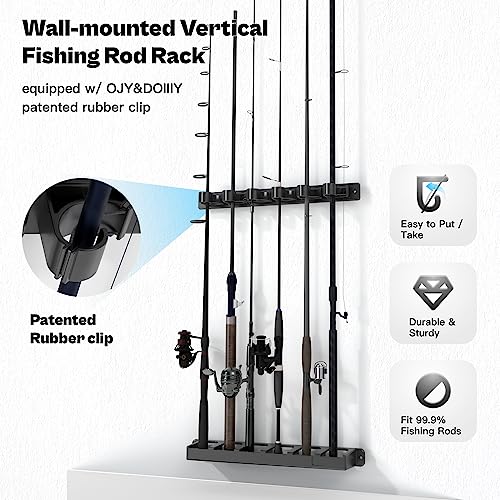 Wall Mount Fishing Rod Holder,Vertical Fishing Pole - Image 4