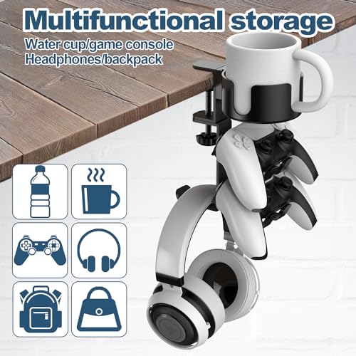 4 in 1 Desk Cup Holder with Headphone Hanger | Laundry & Clothing - Image 4