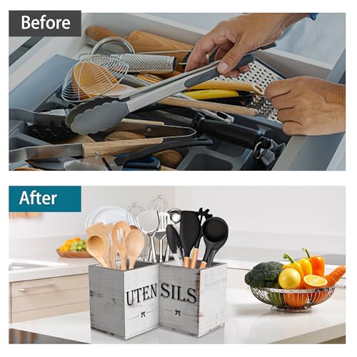 Suli Extra Large Utensil Holder Countertop for Kitchen - Image 4