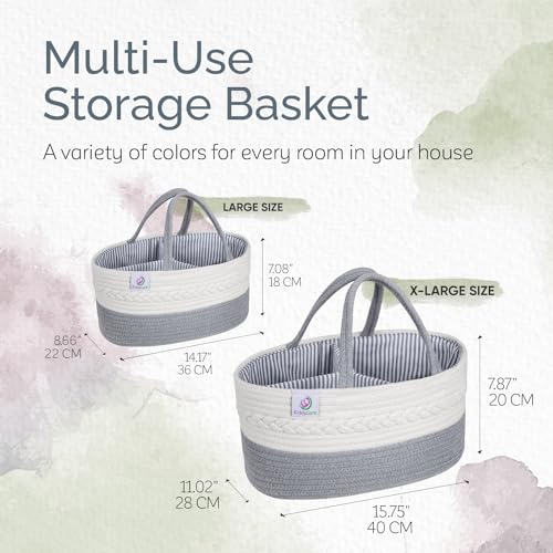 KiddyCare Diaper Caddy Organizer for Baby Nursery Basket - Image 6