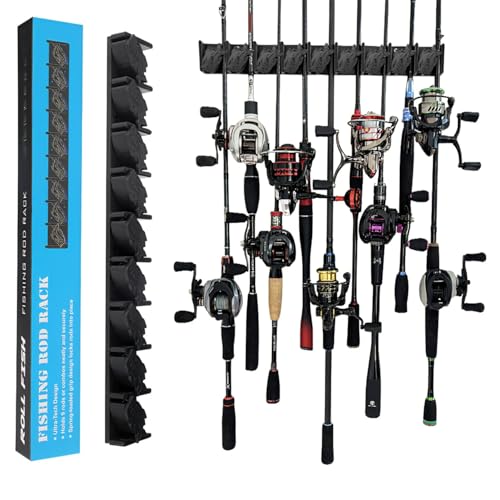 Vertical Fishing Rod Storage Rack Wall Mounted Pole Holder - Image 2