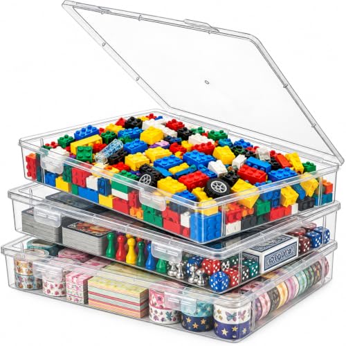 3 Pcs Portable Storage Container Box with Lid for Board - Image 2