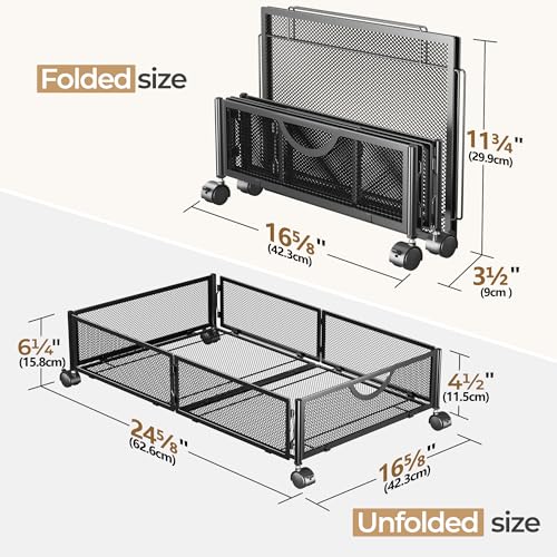 Yecaye Under Bed Storage with Wheels, 4 Pack Under Bed - Image 3