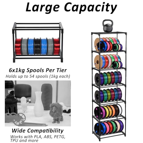FMOACEN 7-Tier Modular 3D Printer Filament Storage Rack - Image 5