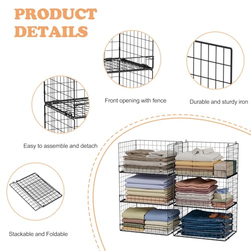 Yociyoga 6-Tier Stackable Closet Organizers and Storage Shelves - Image 6