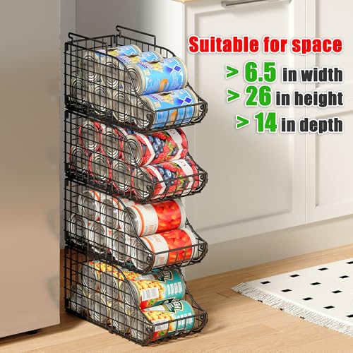 Sonyabecca 6 Pack Stackable Can Organizer for Pantry Cabinet Food - Image 7