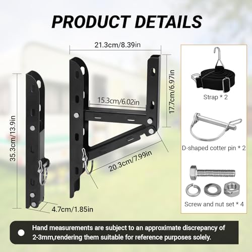 Foldable Trailer Ladder Rack, Heavy Duty Side Mount Carrier - Image 3