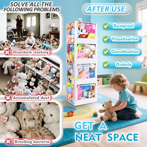 Transparent Dustproof Stuffed Animal Storage - Plushies - Image 6