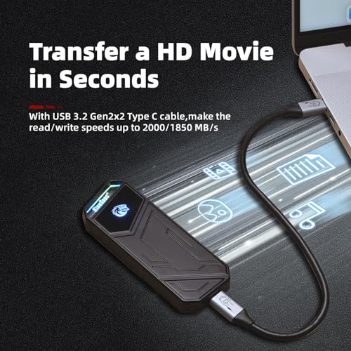 KingSpec Z5 4TB Portable External SSD with RGB Light - up - Image 3