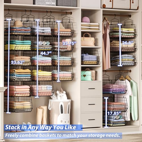 6-Tier Extended Depth Hanging Closet Organizers and Storage for - Image 7