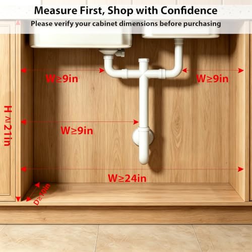 2 Pack Under Sink Organizer, 2-Tier Pull Out Kitchen | All Products - Image 3