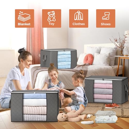 90L Large Storage Bags, 6 Pack Clothes Storage Bins | All Products - Image 4