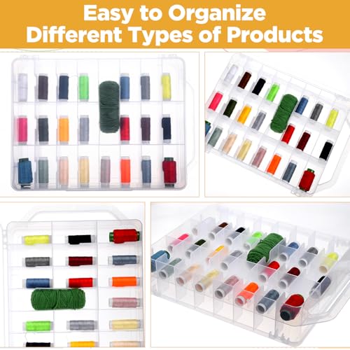 Afcabakila 2 Pcs Sewing Thread Organizer 46 Grids | Home Organization - Image 6